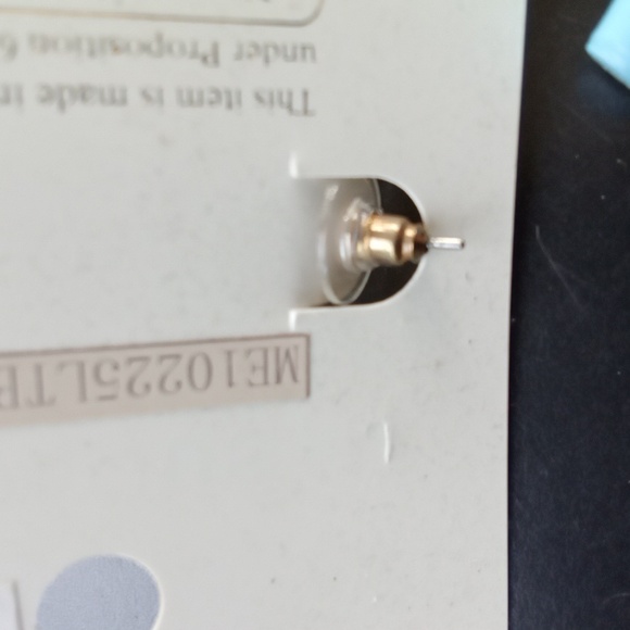 Large Blue Hoop Earrings - Picture 4 of 8